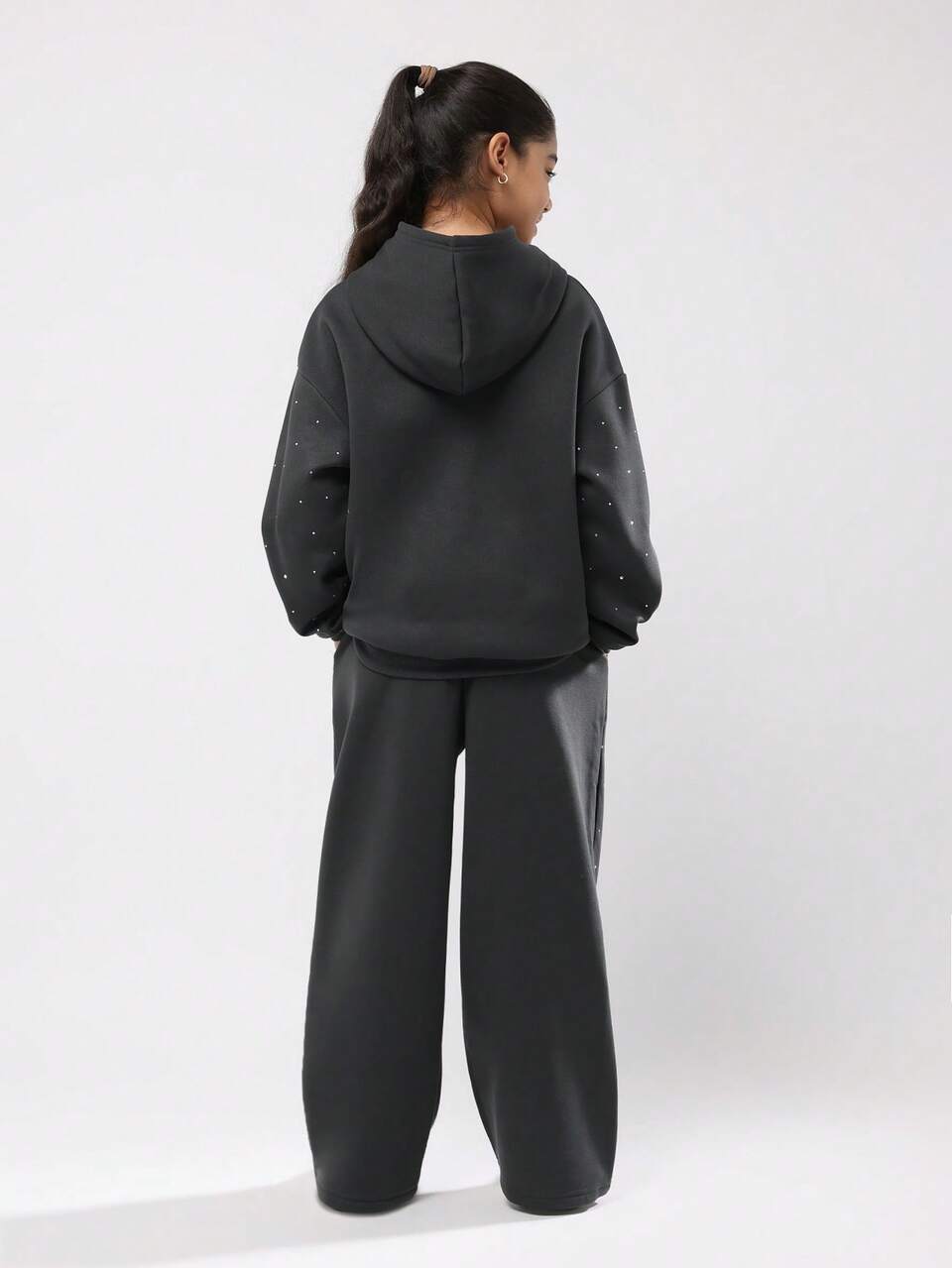 Full Zip Hooded Sweatshirt With Matching Joggers Set