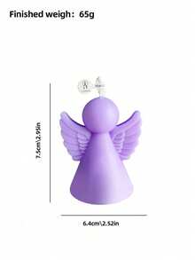 1支小天使蜡烛，天使翅膀造型 - 无香精，持久留香，完美家居装饰，卧室摆设及DIY礼物的理想之选。适用于家居装饰、壁炉、客厅、餐桌摆饰、办公室、情人节礼物、蜡烛套装、香薰蜡烛、朋友礼物、女士礼物。 - 彩色 - 查看 7