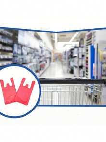 50/ 100 /150 /200 PCS Red Waistcoat Grocery Bags Heavy Duty Plastic Shopping Bags Reusable Tear Resistant Market Storage Bags For Supermarket Retail Store Household Essentials - Red - View 5