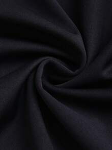 Vestido mini de línea A con cintura ajustada, hombros descubiertos, mangas con lazo asimétrico, adecuado para ir a trabajar, viajar y uso diario, primavera/verano - Negro - Ver 3