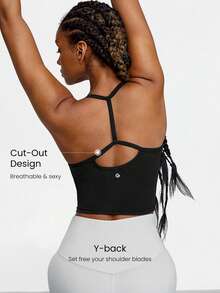 GLOWMODE FeatherFit™ T-Neck Racerback Tank Top Light Support Low Impact Yoga Studio Fall Winter