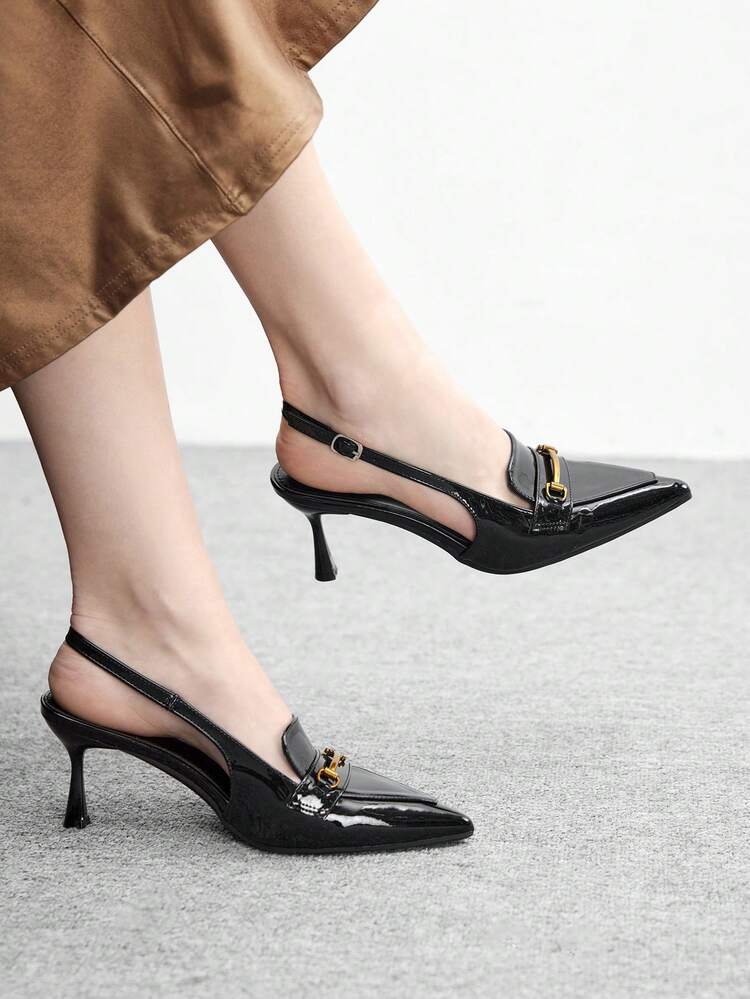 CUCCOO BIZCHIC Women's Elegant Pointed Toe Pumps With Buckle, Suitable For Commuting