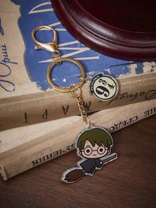HARRY POTTER X SHEIN Harry Potter Keychain, Cute Acrylic Material, Great Gift For Harry Potter Fans And Students - B - View 2