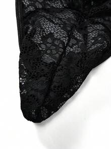 DrisQ 1件男士性感蕾丝诱惑内裤 - 黑色 - 查看 5