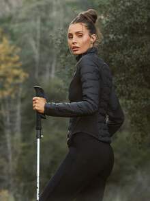 GLOWMODE High Chill Warm Soft Seamless Stretchy Reflective Down-Proof Slim-Fit Puffer Jacket Autumn Winter Outdoor Daily Casual - Black - View 10