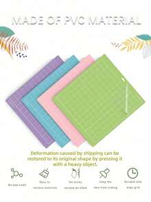 Premium Set Of 4 12x12 Inch Engraver Cutting Mats With 4 Viscosities - High Precision Non-Slip Mats For Laser Engraving, Vinyl Cutting, And Crafts, Self-Healing Surface To Protect Workbenches - Mesh Bonded Non-Slip Cutting Mat For Crafts, Quilting, Sewing, Scrapbooking And All Arts, Great For DIY Crafts And Paper Carving, Protects Your Work Surface