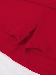 女童休闲多功能运动芭蕾舞紧身裤裙 - 酒紅色 - 查看 4