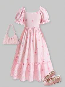 SHEIN ChillGRL Floral Print Sleeveless Dress For Teenage Girls