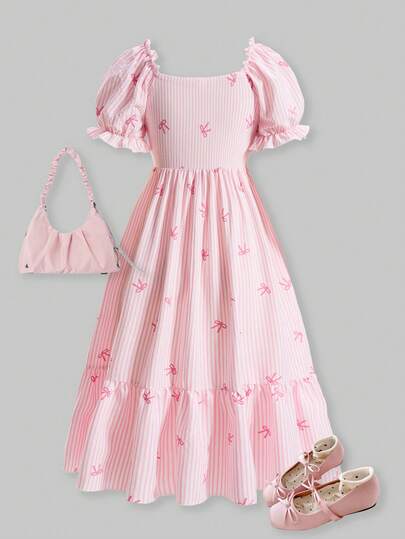 SHEIN ChillGRL 少女碎花无袖连衣裙