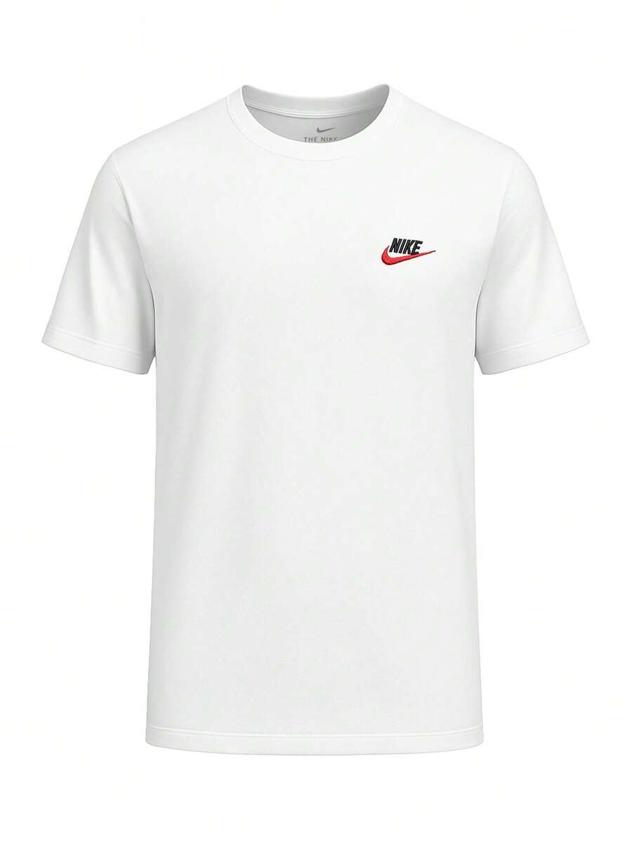 Nike Club Men's T-Shirt White - White/Black/UniversityRed - View 1