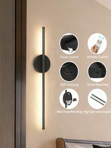Haus Hana Rechargeable Wireless LED Wall Light – Dimmable Remote-Controlled Indoor Sconce For Bedroom, Living Room & Study - multicolor - View 4