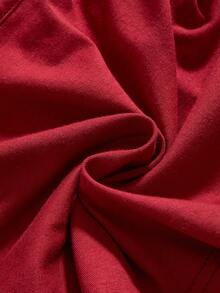 ROMWE Grunge Punk Sexy Halloween Dark Punk Rivet Patchwork Women Top - Red - View 4