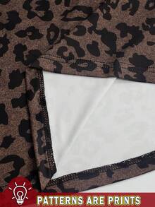 SHEIN 男士复古豹纹圆领休闲T恤，适合街头风格和通勤穿着，也是送给朋友的好礼物。 - 彩色 - 查看 5