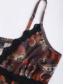 Sweetra Y2K Sexy Asymmetrical Hem Subculture Cashew Flower Camisole - Multicolor - View 5