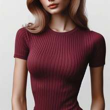 MIL200FIT Women T-Shirts - Burgundy - View 3