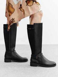 CUCCOO BIZCHIC Botas femininas casuais e versáteis de cano alto, ideais para o dia a dia e para ir ao trabalho.