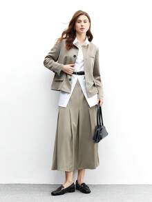CUCCOO BIZCHIC 女士金属装饰休闲一脚蹬乐福鞋，适合日常通勤 - 黑色 - 查看 3