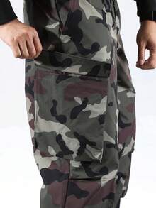 Manfinity Homme Pantaloni da uomo con stampa mimetica per uso quotidiano - Verde militare - Visualizzare 6