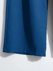 GlowEve Elegant Women's Wide Leg Pants With Pocket Decoration And Waist Cinching - Aqua Blue - View 6