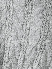 SHEIN Franclia 新款秋冬欧美休闲高领修身中长针织毛衣连衣裙 - 淺灰色 - 查看 5