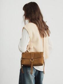 SHECARRY Bolso marrón casual para ir al trabajo - Marrón - Ver 7