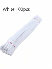 100pcs/Set Twist Tie Plush Craft Sticks DIY Floral Bouquet Material, Foldable High Quality Colorful Pipe Cleaners, Bendable Plush Sticks Suitable For Mother's Day, Graduation, Wedding, Birthday Gifts [Note: Due To Shooting Angle And Lighting, The Product May Look Slightly Different From The Actual Item, Please Consider Before Purchasing] - Multicolor - View 18