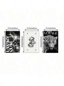 SHEIN 1/3pcs Leopard Cheetah Wall Art Picture 8 Ball Lucky Prints Canvas Paintings Pink Girly Posters Preppy Chic Luxury Decor For Bedroom, Living Room, Or Dorm Room Decor Gift For Her Unframed - Multicolor - View 16