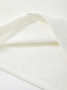 JNSQ 2pcs/Set Young Boys' Round Neck Short Sleeve Letter Print Sweatshirt And Blue Sweatpants, Spring/Summer - White - View 4