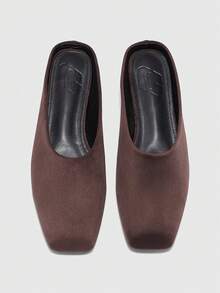 CUCCOO BIZCHIC 女士方头休闲拖鞋 - 咖啡棕 - 查看 2