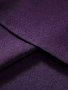 Manfinity Mode Men's Business Commuting Regular Length Purple Semi-Sheer Shirt Sleeve Button Front Shirt Dark Purple Shirt Men Dress Shirts Long Sleeve Purple Dress Shirt Men Slim Fit Dress Shirt Men Fitted Men Shirt - Purple - View 8