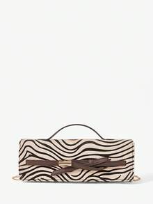 SHECARRY Women Solid Color Simple Tote Bag, Casual Daily Use Handbag, Red Purse Valentines - zebra - View 5