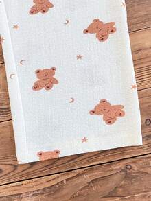 2件套女童小熊印花褶皱面料休闲舒适睡衣套装 - 杏色 - 查看 12