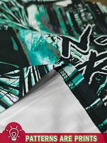 GENIUS ODE 男士休闲纽约印花短袖 T 恤，夏季