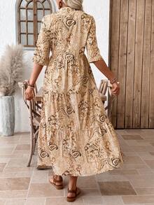 EMERY ROSE 女士休闲佩斯利印花连衣裙，适合度假 - 彩色 - 查看 2