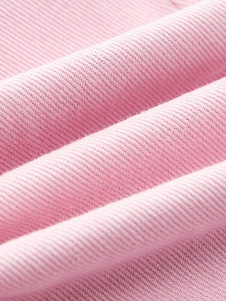 Rosa High Waist Straight Leg Jeans für Frühling Sommer Ausgehen Party Hose, Rosa Jeans im französischen Pariser Stil