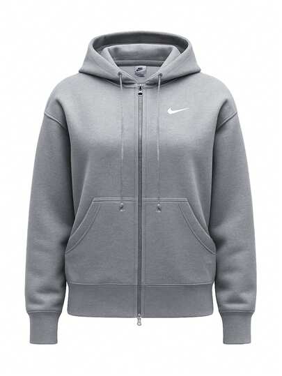 Nike Phoenix Oversized Women's Full Zip Hoodie Grey