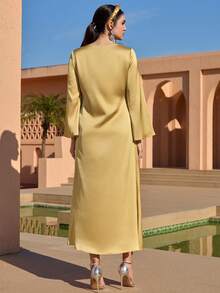 Al Najma Abaya Ả Rập của phụ nữ - Màu vàng - Xem 4