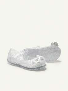 Cozy Pixies 1 Pair Summer Fashion All-Match Versatile Cute Princess Style Transparent Bow Crystal Jelly Flat Sandals, Suitable For Beach And Vacation - Clear - View 11