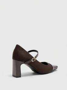 CUCCOO BIZCHIC Women's Elegant Commuter Buckle Pumps - Coffee Brown - View 9