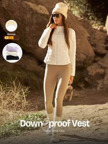 GLOWMODE DreamLyx Chill 柔软顺滑保暖轻薄吸汗防水修身防羽绒羽绒夹克秋冬户外日常休闲 - 奶油白 - 查看 11