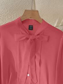 GlowEve 女士优雅通勤秋季衬衫 - 紅色 - 查看 3