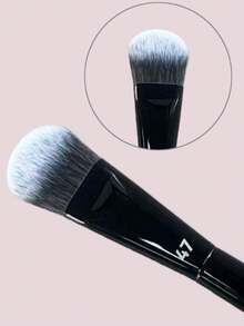 Pro 47 Foundation Brush Broom Powder & Shadow Brush Liquid/Cream & Blush Mix Angled Professional Makeup Brush Makeup Tools, 1pc