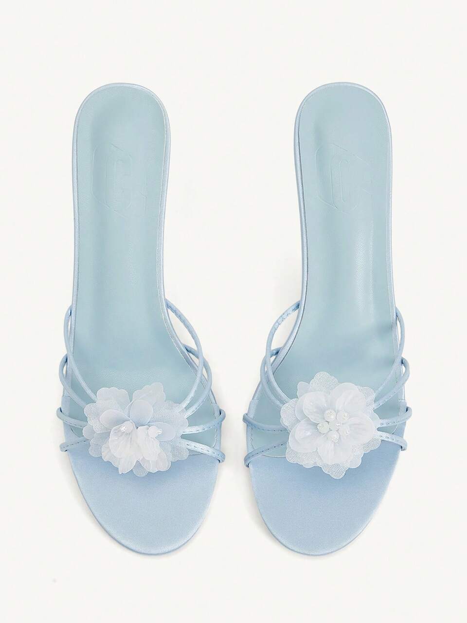 CUCCOO CHICEST Women's Summer New Elegant Faux Leather High Heel Sandals With Cross Strap And 3D Floral Design, Suitable For Tea Party, Date, Fashion Party, Vacation, Beach Summer Shoes Wedding Shoes Bride Shoes
