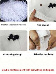 1pc Large White Plastic Plant Cover With Zipper And Drawstring - Frost Protection Bag For Fruit Trees, Shrubs, Potted Plants - Reusable Winter Plant Jacket, Winter Plant Care|Drawstring Closure Cover|Weatherresistant Cover, Plant Protection Cover - Multicolor - View 6