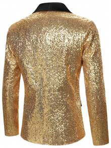 Manfinity AFTRDRK 男士时尚亮片西装外套，适合派对穿着