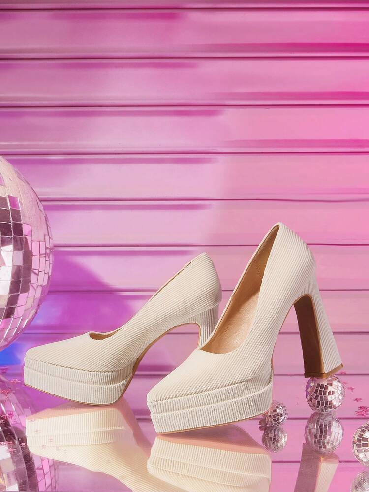 CUCCOO LuxiPop Women's Pointed Toe Platform High Heel Shoes, Suitable For Party Occasions