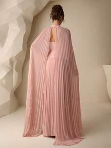 Coutiva High-End Embroidered Fitted Dress, Elegant Lady Style - Pink - View 2