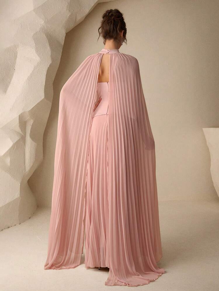 Coutiva فستان مطرز مناسب عالي الجودة، أنيق بطراز السيدات - وردي - مشاهدة 2