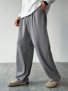 HUEFORM 男士休闲纯色抽绳腰带运动裤