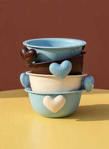 Joivida 1 pieza, Cesta de drenaje con forma de corazón, Bandeja de frutas de doble capa resistente al calor para lavavajillas, Cesta de drenaje de doble capa para uso doméstico, Estilo lindo, Adecuado para cocina y sala de estar, Cesta de frutas, Plato de filtro, Plato para frutas secas, Plato para nueces, Adecuado como regalo para el Día de San Valentín, regalos de fiesta, regalos de cumpleaños, el mejor regalo para niñas, festivales de regreso a la escuela y fiestas festivas. - Multicolor - Ver 6